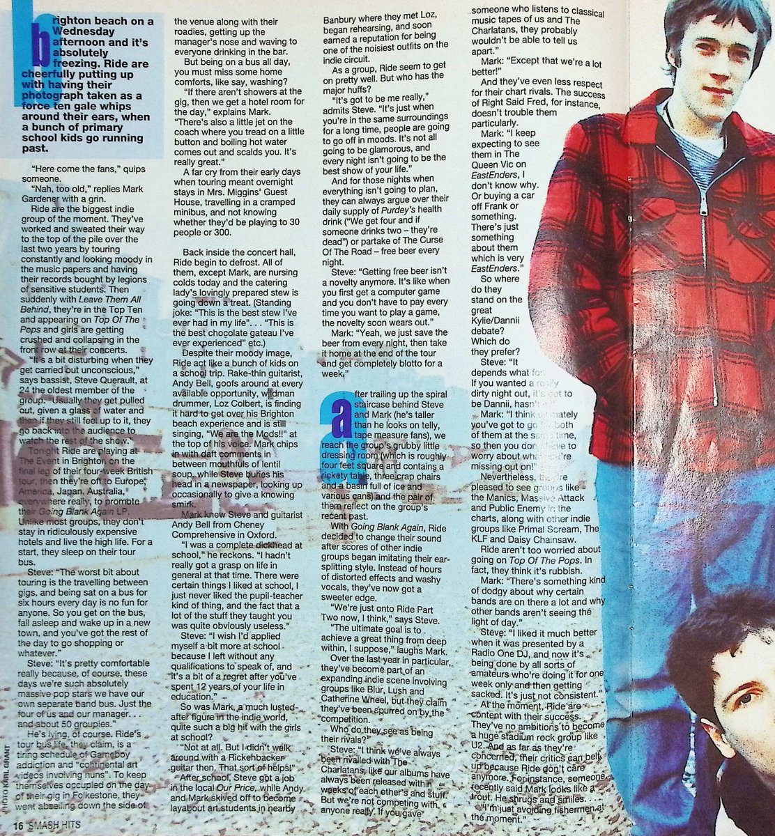 TvDidYouSee's tweet photo. #OnThisDay 15 April 1992 - SMASH HITS
#KylieMinogue is LOST IN PARADISE.
BACKLOT 90210 - #LukePerry shows us where he works.
BEACH BOYS - Are Ride, the UK's finest indie act, about to become Britain's finest pop group?
#Cicero plays with his Weeboy. https://t.co/3uFmbpQ51m