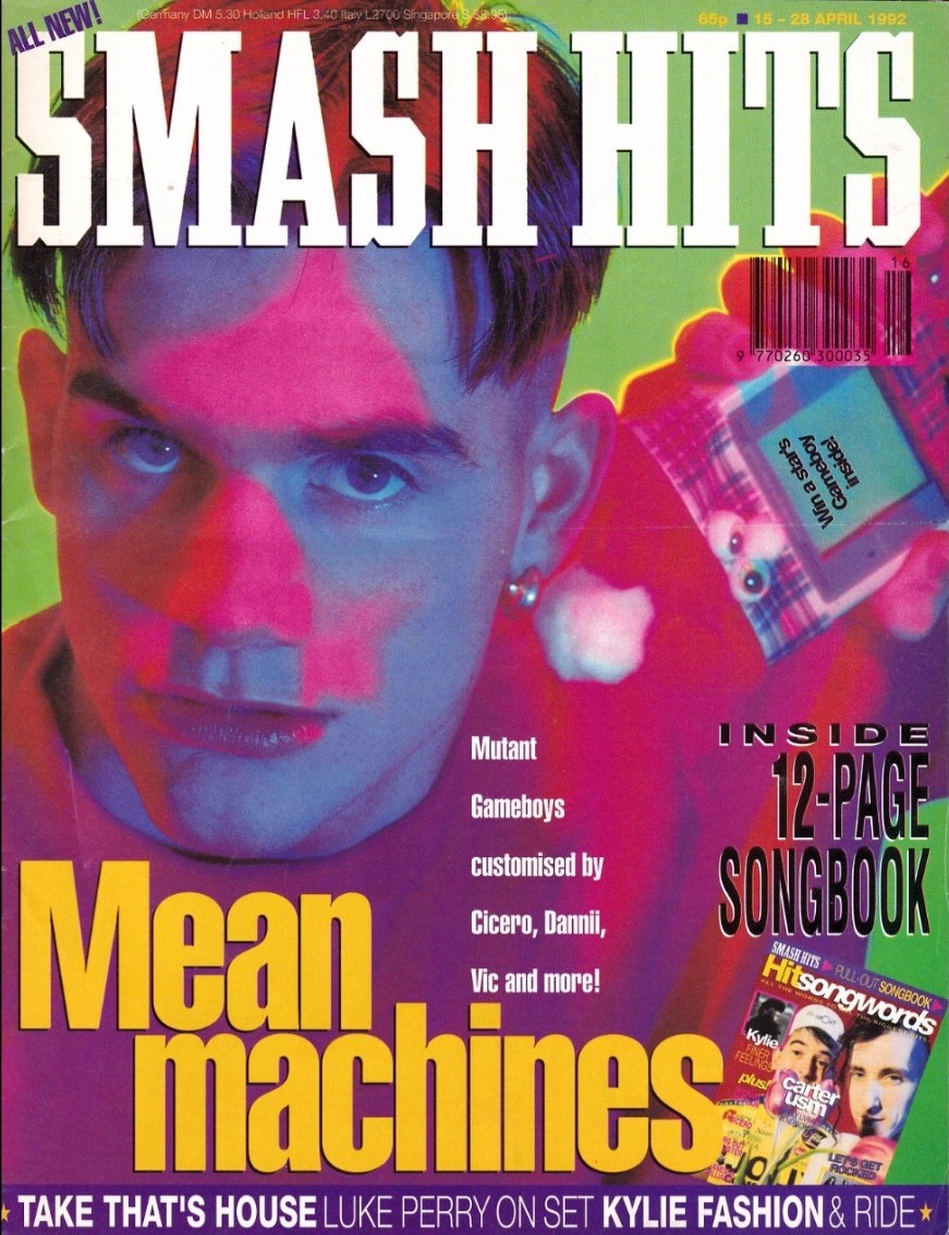 TvDidYouSee's tweet photo. #OnThisDay 15 April 1992 - SMASH HITS
#KylieMinogue is LOST IN PARADISE.
BACKLOT 90210 - #LukePerry shows us where he works.
BEACH BOYS - Are Ride, the UK's finest indie act, about to become Britain's finest pop group?
#Cicero plays with his Weeboy. https://t.co/3uFmbpQ51m