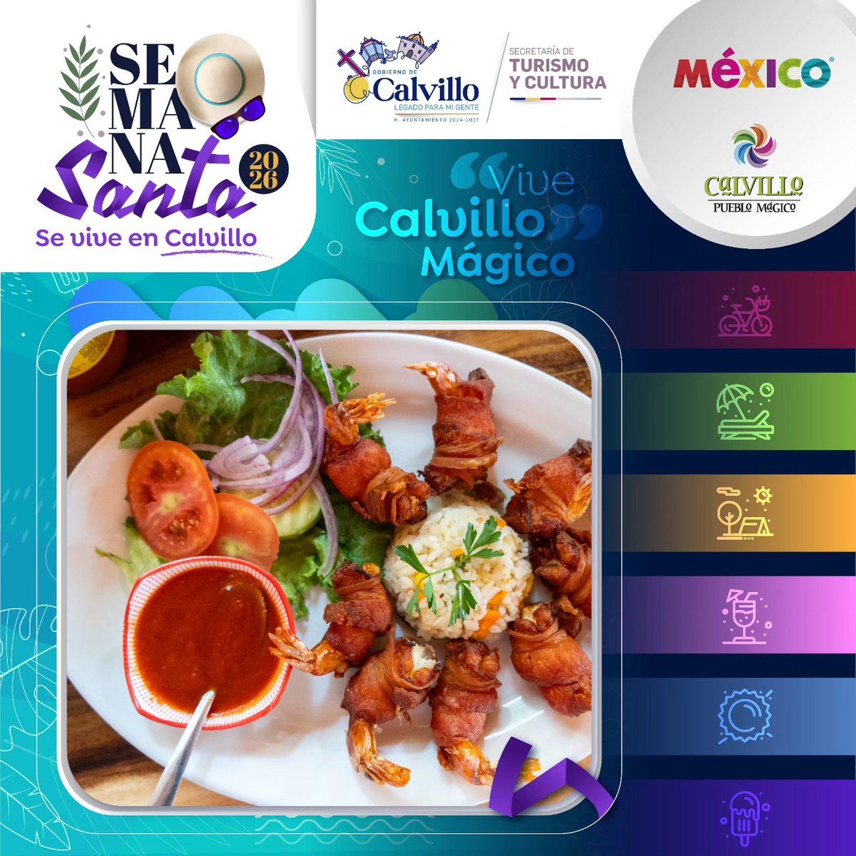 𝙎𝙚𝙢𝙖𝙣𝙖 𝙎𝙖𝙣𝙩𝙖 𝙨𝙚 𝙑𝙞𝙫𝙚 𝙚𝙣 𝘾𝙖𝙡𝙫𝙞𝙡𝙡𝙤
El sabor también es parte de la experiencia; disfruta de la gastronomía que hace de Calvillo un destino único esta temporada.
#SemanaSantaSeViveEnCalvillo #ViveCalvilloMágico
