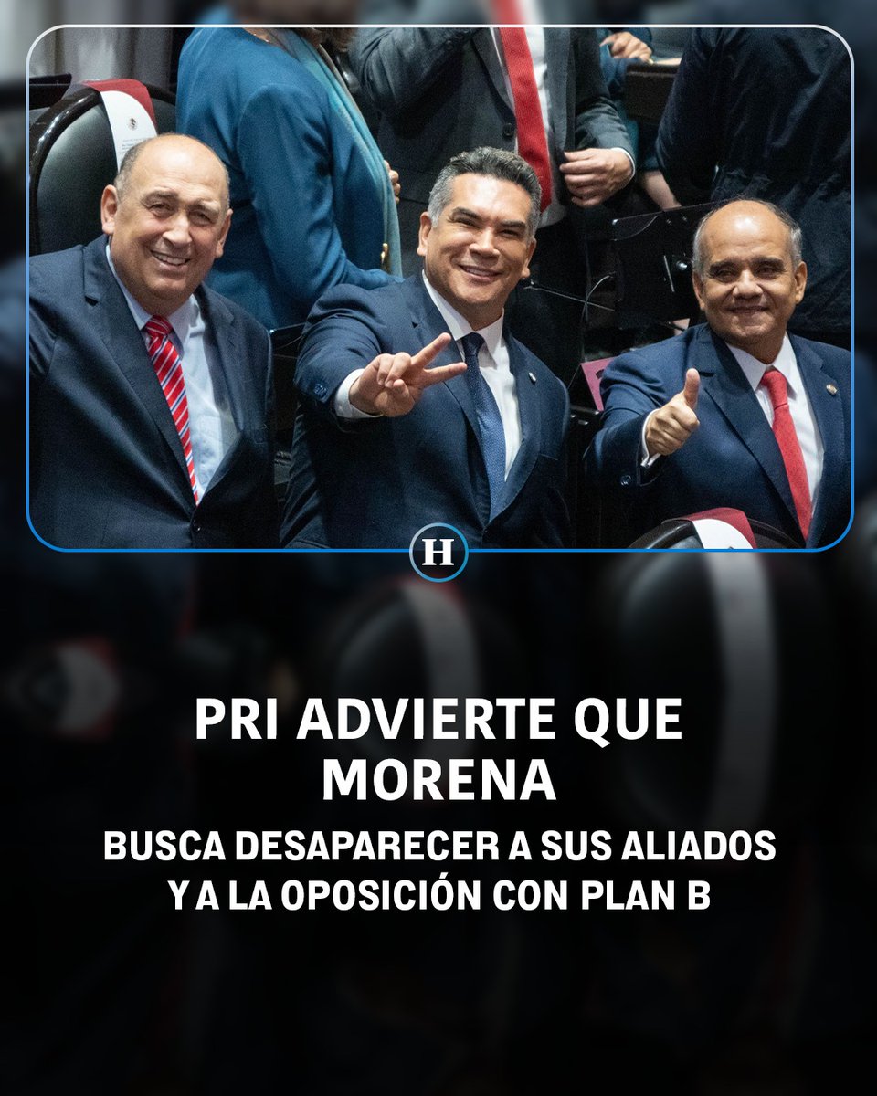 heraldodemexico's tweet image. 🔴 El coordinador del #PRI en el Senado, @manuelanorve, afirmó que el llamado Plan B de la reforma electoral impulsado por Morena busca debilitar a la oposición e incluso reducir el peso político de sus propios aliados.

🗣 El legislador calificó la propuesta como un “retroceso
