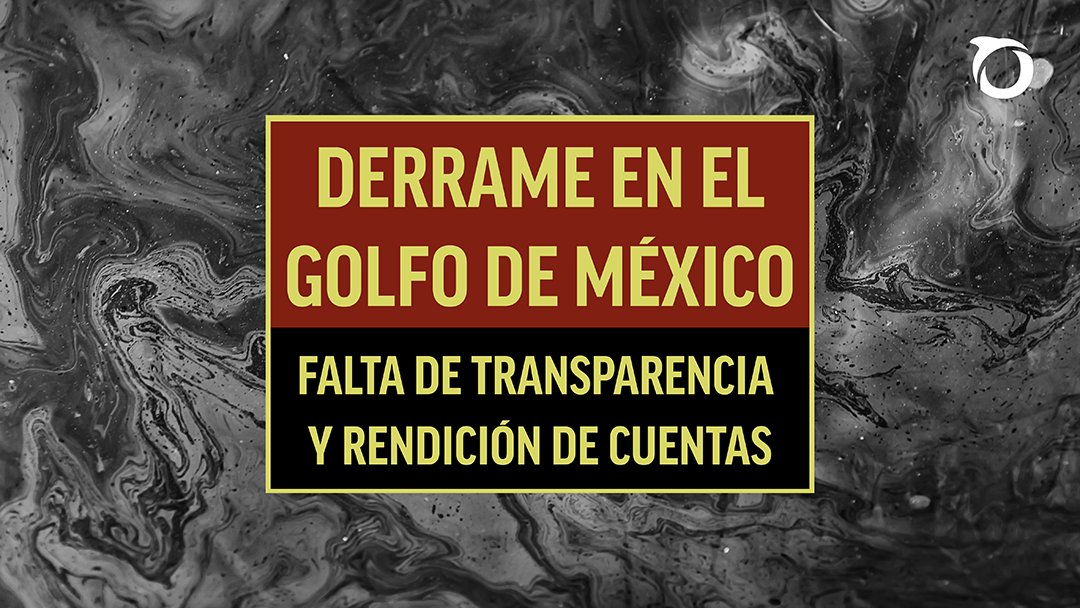 El derrame de hidrocarburos que afecta las costas del #GolfoDeMéxico es, además de una emergencia socioambiental, una crisis de transparencia y de rendición de cuentas del Gobierno Federal, que vulnera el derecho de las comunidades costeras a un medio ambiente sano.
