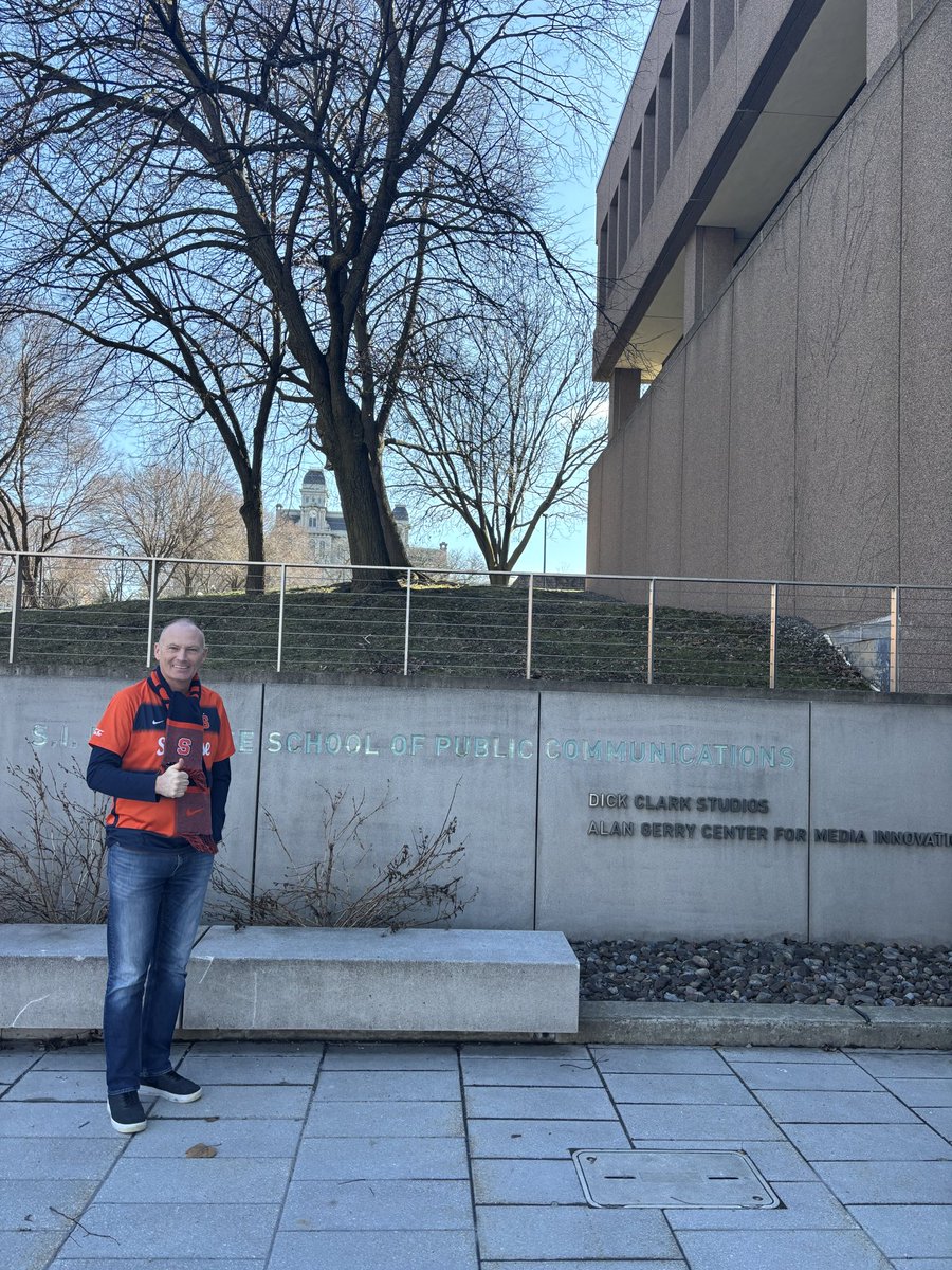 IanSMcIntyre's tweet photo. Lyla gave me a great tour of @NewhouseSU - No @miketirico sighting… but in fairness, he is the hardest working man in the business. The sun is out and let’s finish ‘Cuse Day of Giving with a bang! 🍊⚽️🧡
Please consider donating to our team ➡️ https://t.co/cQxOKcrWTw https://t.co/8yFLj7jNzK
