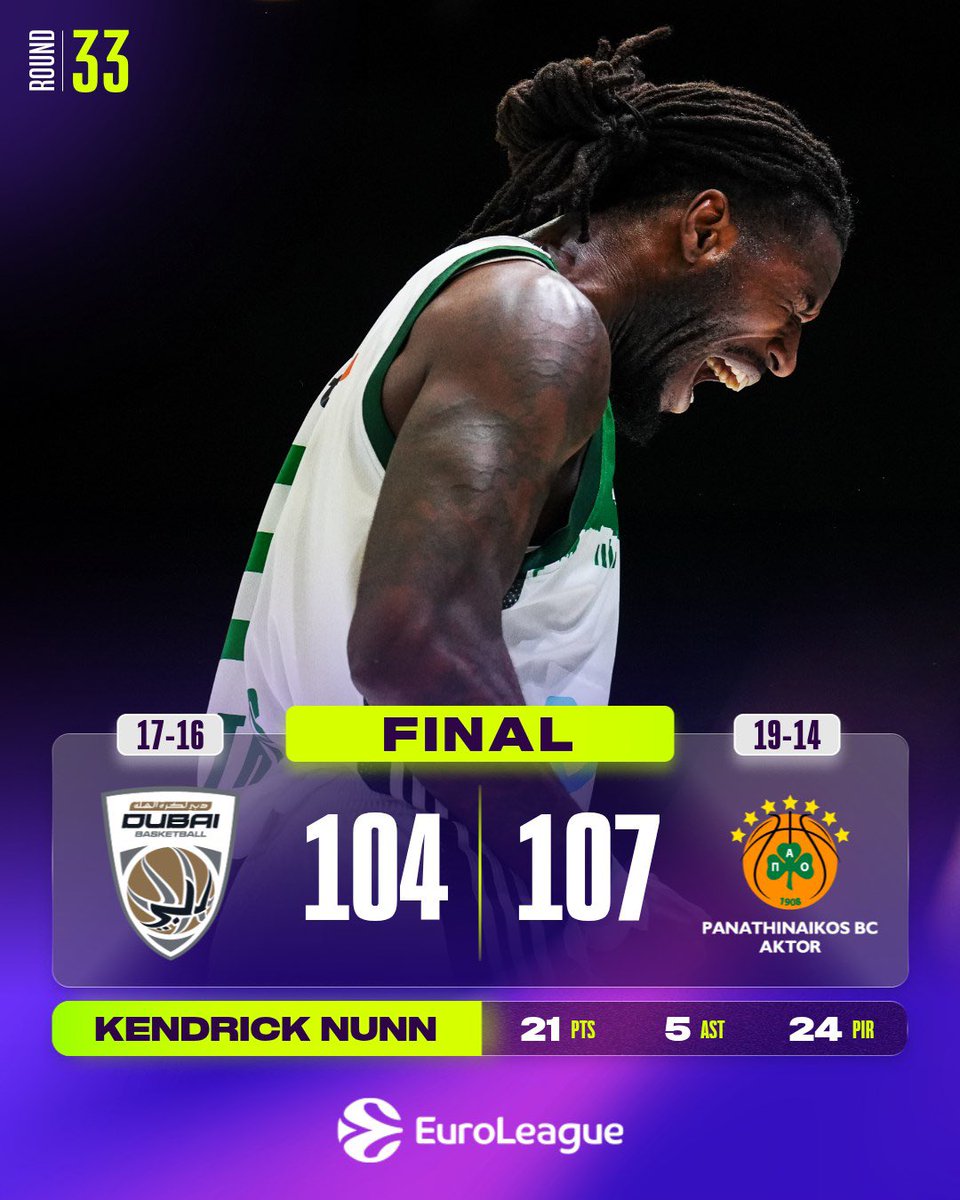 ❕ Huge step for <a href="/Paobcgr/">Panathinaikos BC</a> with the playoffs around the corner

#EveryGameMatters
