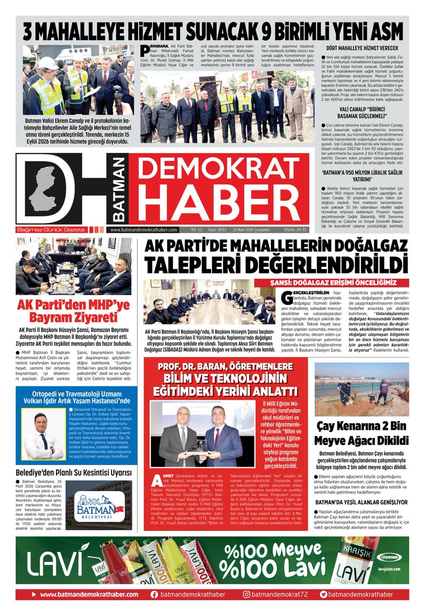 Batman gündemi  demokrat  haberde