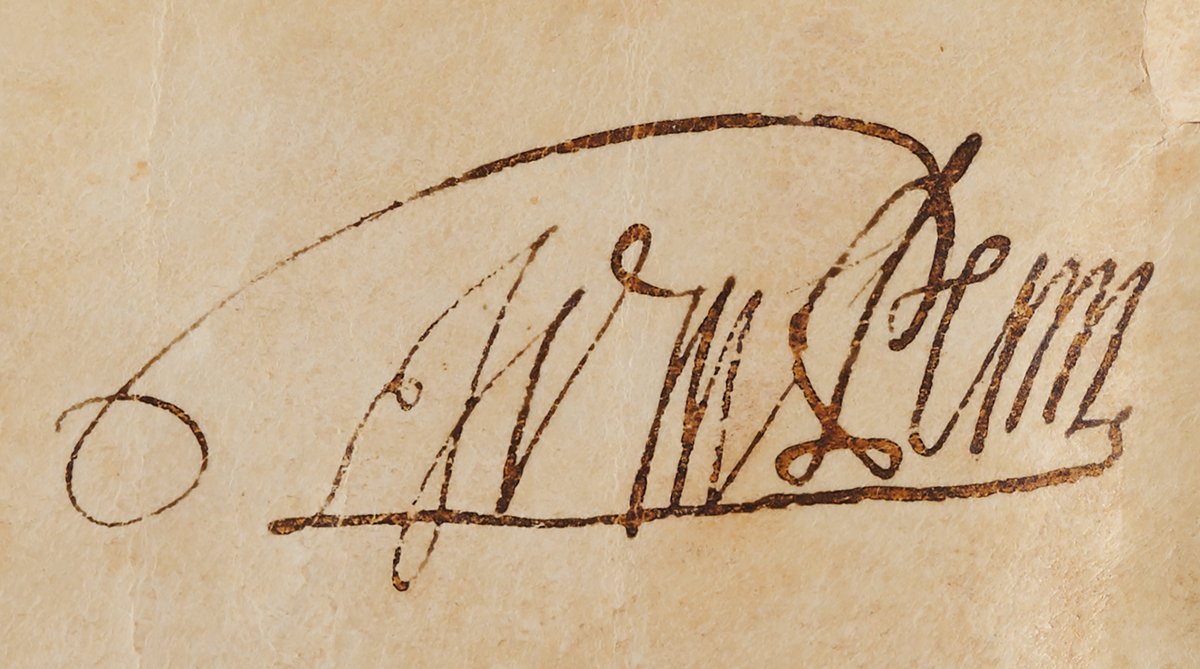 RRAuction's tweet image. 5,000 acres for £100.

In 1681, William Penn signed this land grant to Christopher Taylor — one of Pennsylvania’s earliest settlers.

Up for bid @RRAuction in Remarkable Rarities. 

#WilliamPenn #ColonialHistory #Pennsylvania