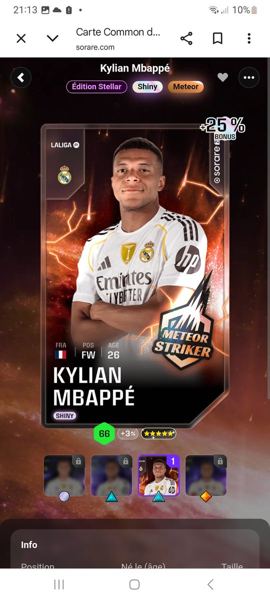 StephaneDelat11's tweet photo. Mbappe 25% pack gold https://t.co/pwc26AJLTE