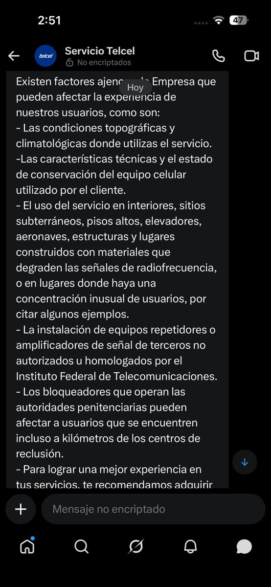 Joss_YAK's tweet photo. @ServicioTelcel Pues así que digas que asesoría me dieron, pues la verdad no… Si es su responsabilidad si el servicio se va de la nada, tiene una hora que se fue y no me mudé a un subterráneo no inventen…
Y encima me dicen que casi es mi culpa por no comprar un equipo con ustedes… https://t.co/g3ZWoH54DV