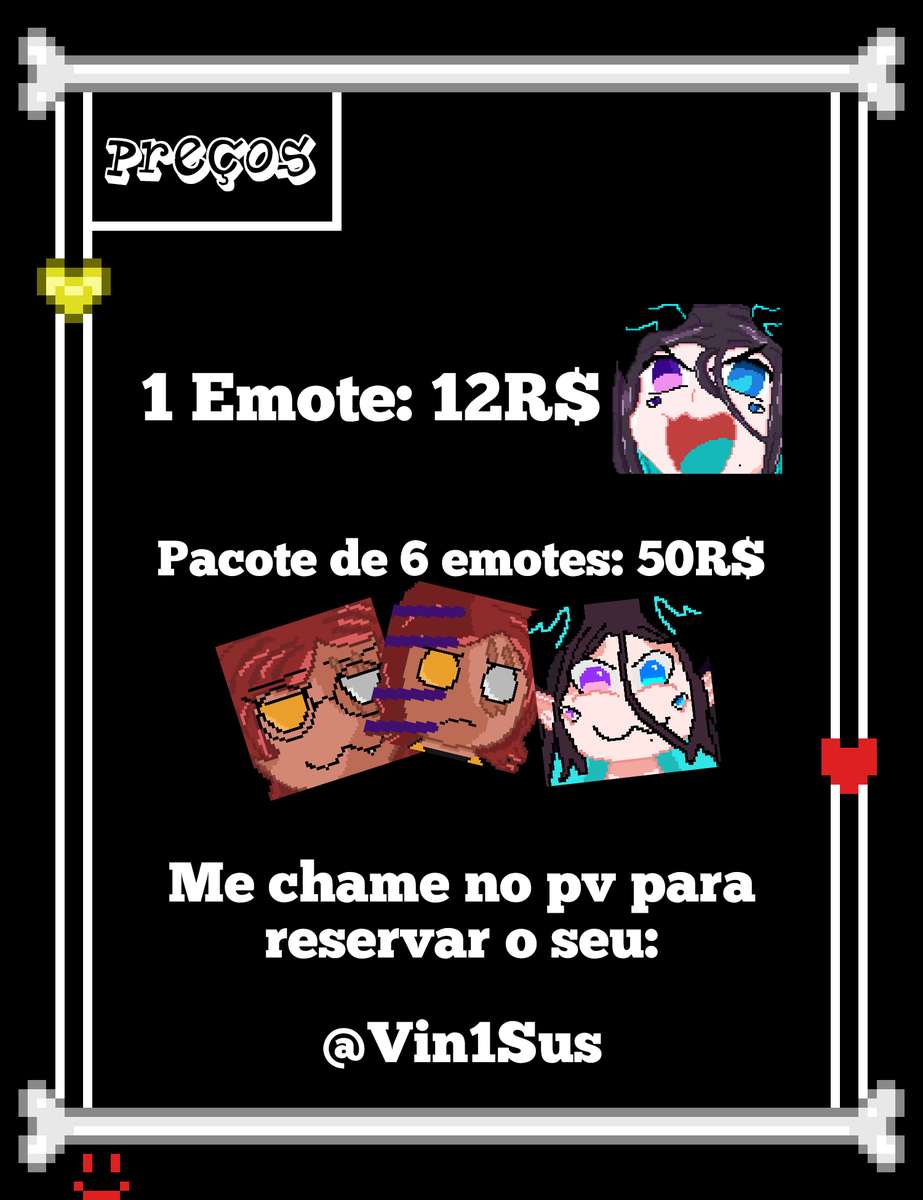 Vin1Sus's tweet photo. Quem tá afim de comprar emote? https://t.co/O3aaiAzZPh