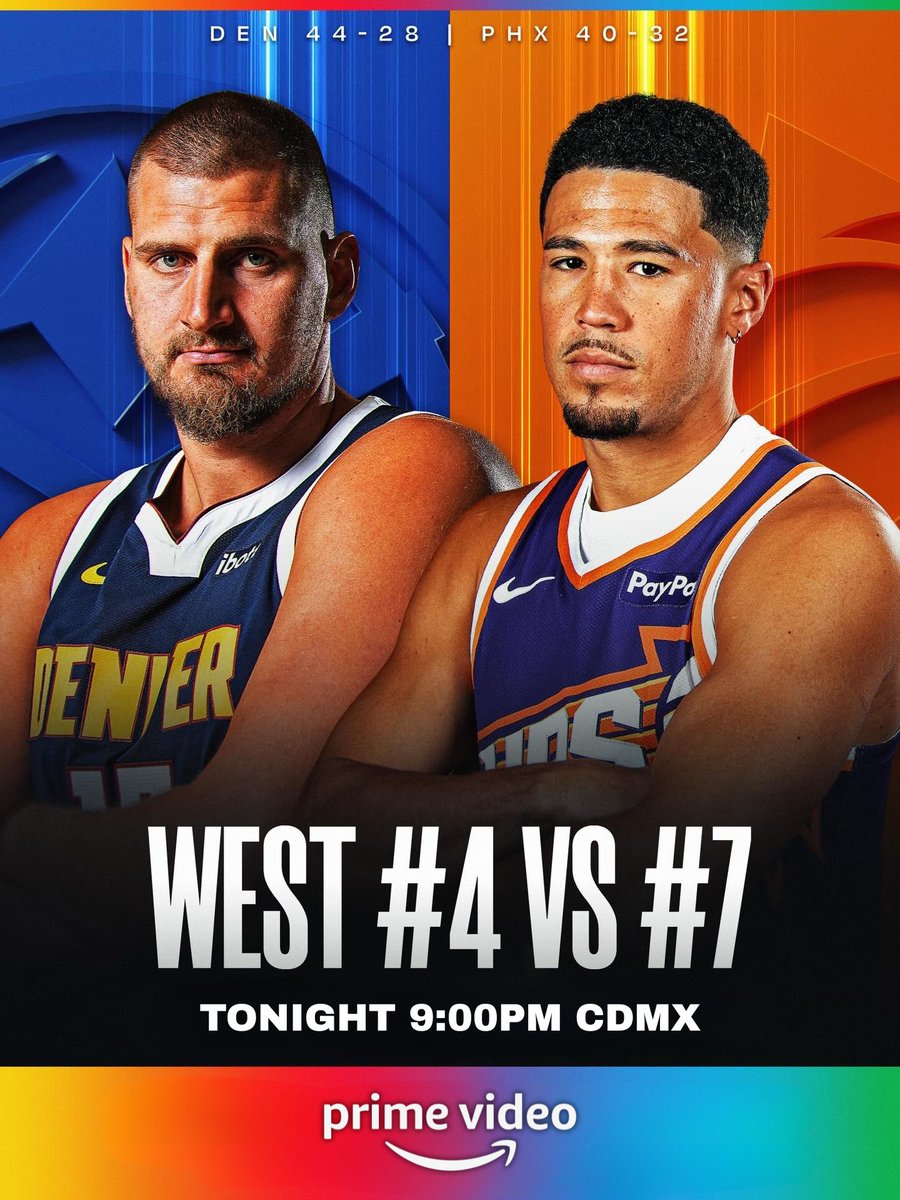 PosteBajo23's tweet photo. 🏀 #NBA | @nuggets (#MileHighBasketball) vs. @sunsenespanol (#SunsUp)
🎙 Relator: @altamirano45
🎙 Comentarista: @marycarmenlara_
⌚️ 21:00 (Exclusivo para México 🇲🇽)
💻📱@primevideomx
🤳 #NBAenPrime - #Primejamada - #NBAx
Dale RT 🔃 https://t.co/Cm8pInAU4V