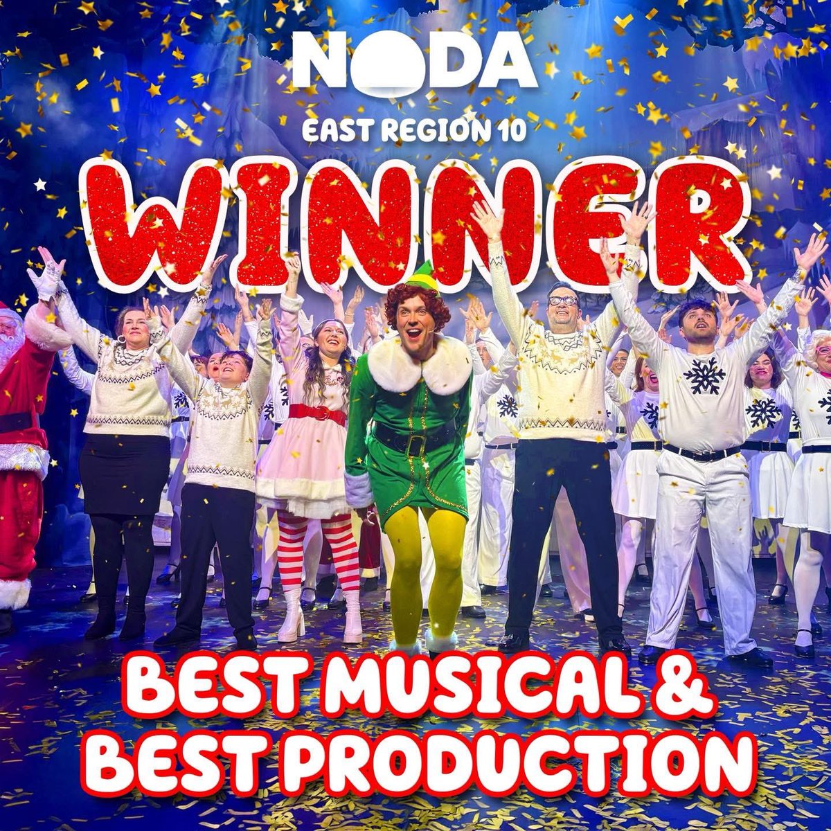GrantSRivers's tweet image. Well deserved, the cast was awesome &amp;amp; the guy playing ‘ELF’ smashed it! 👏 
#Elf #NODA #Southend
