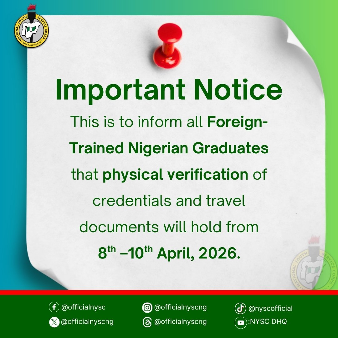NYSC NDHQ tweet media