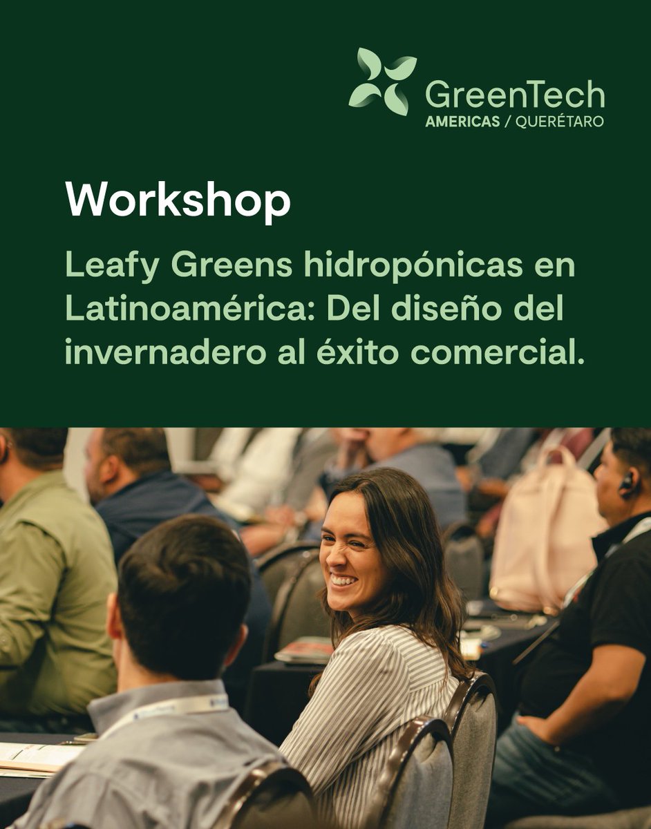GreenTechAm's tweet photo. ¡Así comenzó el primer día de conferencias en Greentech Americas 2026! 
🥬 Con el Workshop sobre el cultivo hidropónico y su modelo de negocio.
¿Quieres asistir a las demás conferencias?
https://t.co/uucOeD6ORh https://t.co/SIYLqoeCrL