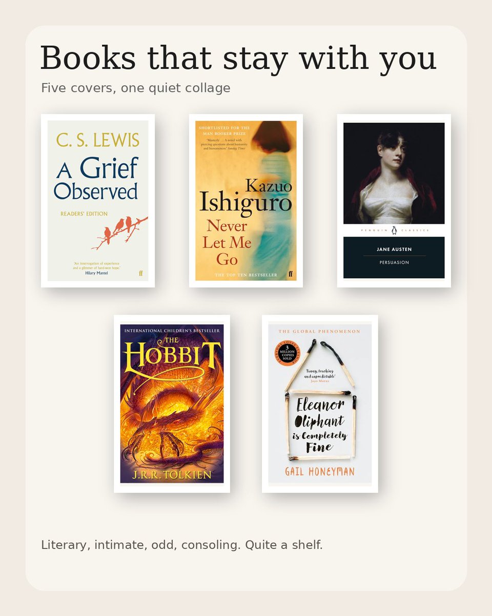 PollyEBecker's tweet photo. Rereading isn’t laziness. It’s emotional intelligence in paperback form. The books we return to are little weather reports about what we need. New post: [link] #ComfortReads #Reading https://t.co/BAppCzkbWs https://t.co/mcsbV3K8fz