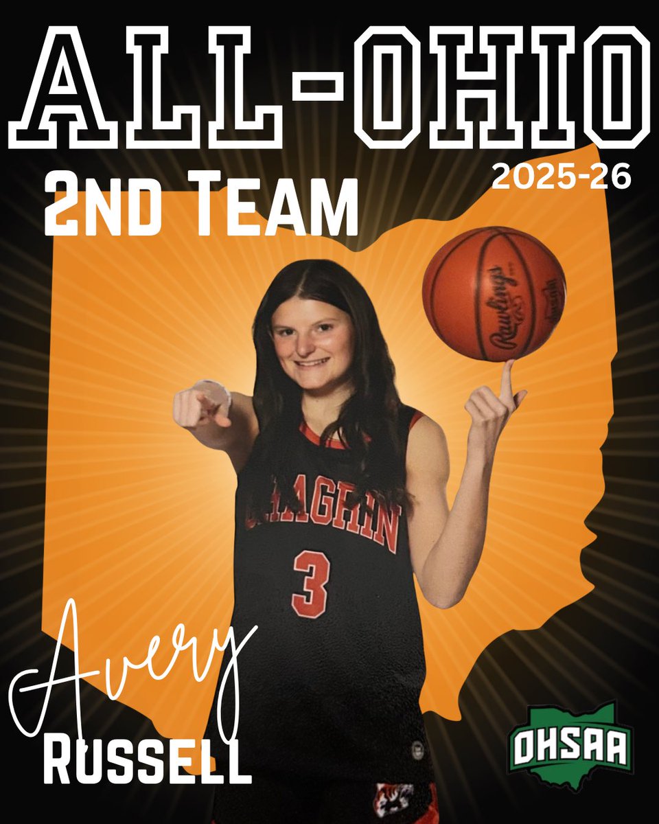 GoLadyTigers2's tweet image. Congratulations to Avery @Averyrussell_11 on her 2nd Team ALL-OHIO selection! #HUSTLE