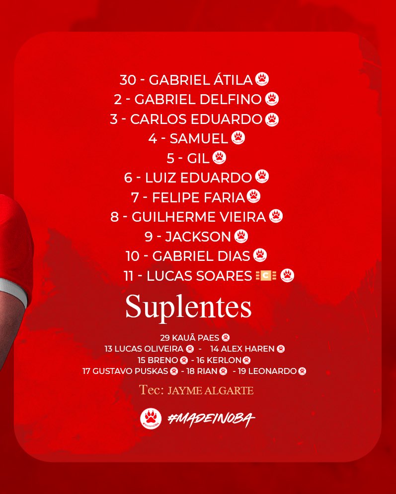 VilaNovaFC's tweet photo. Vila escalado para a estreia na Copa Centro-Oeste! #MadeInOBA 🇦🇹 https://t.co/iAdA8pfY93