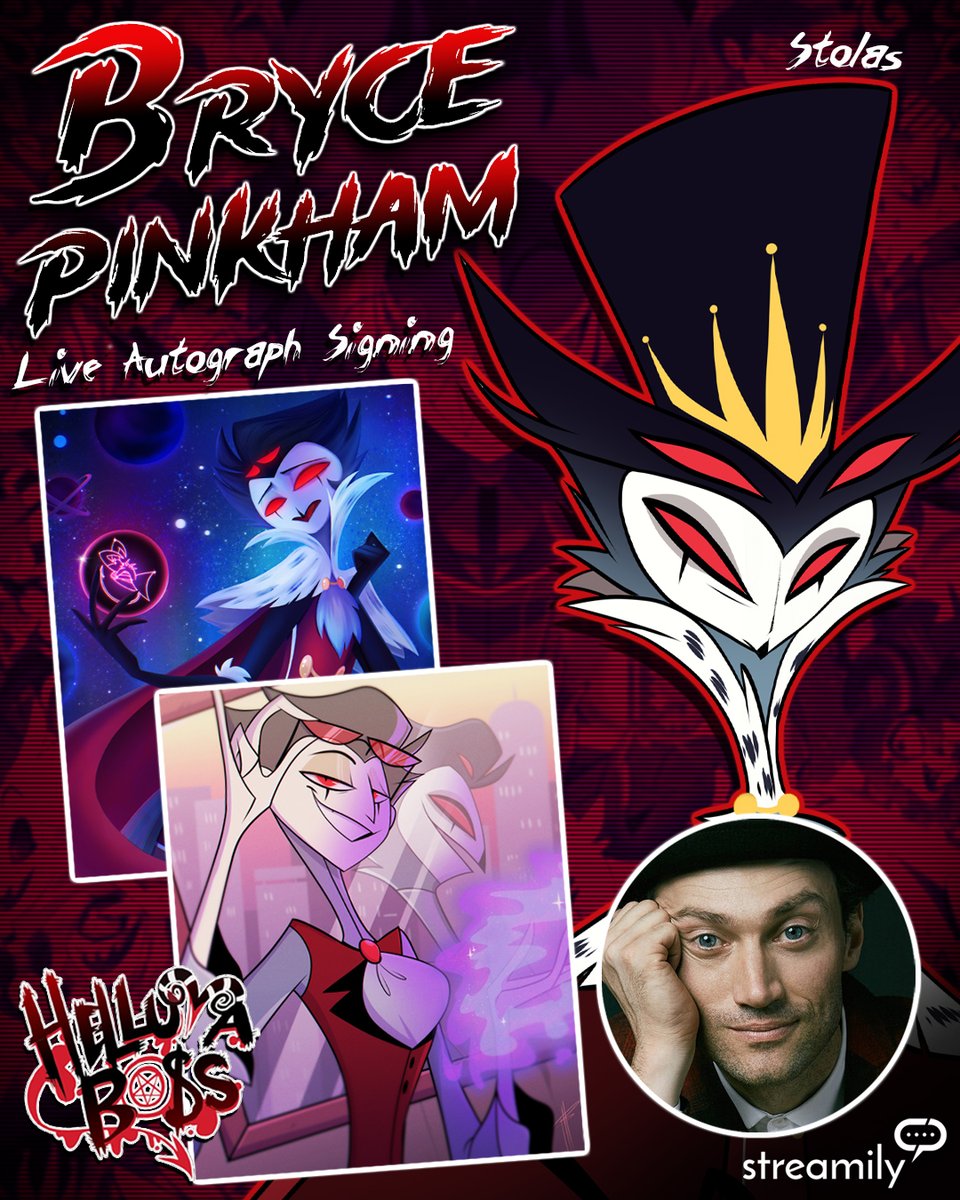 StreamilyLive's tweet photo. Bryce Pinkham Signing!
Grab your favorite Stolas Print Signed and Personalized by Bryce Pinkham! @thebrycecapades
.
https://t.co/xYV8KBG8VV
.
#BrycePinkham #HelluvaBoss #Stolas #StolasHelluvaBoss #StreamilyLive #Vivziepop #Hellaverse #hazbinhoteledit #hazbinhotelcharlie #hazbinhotelfanart