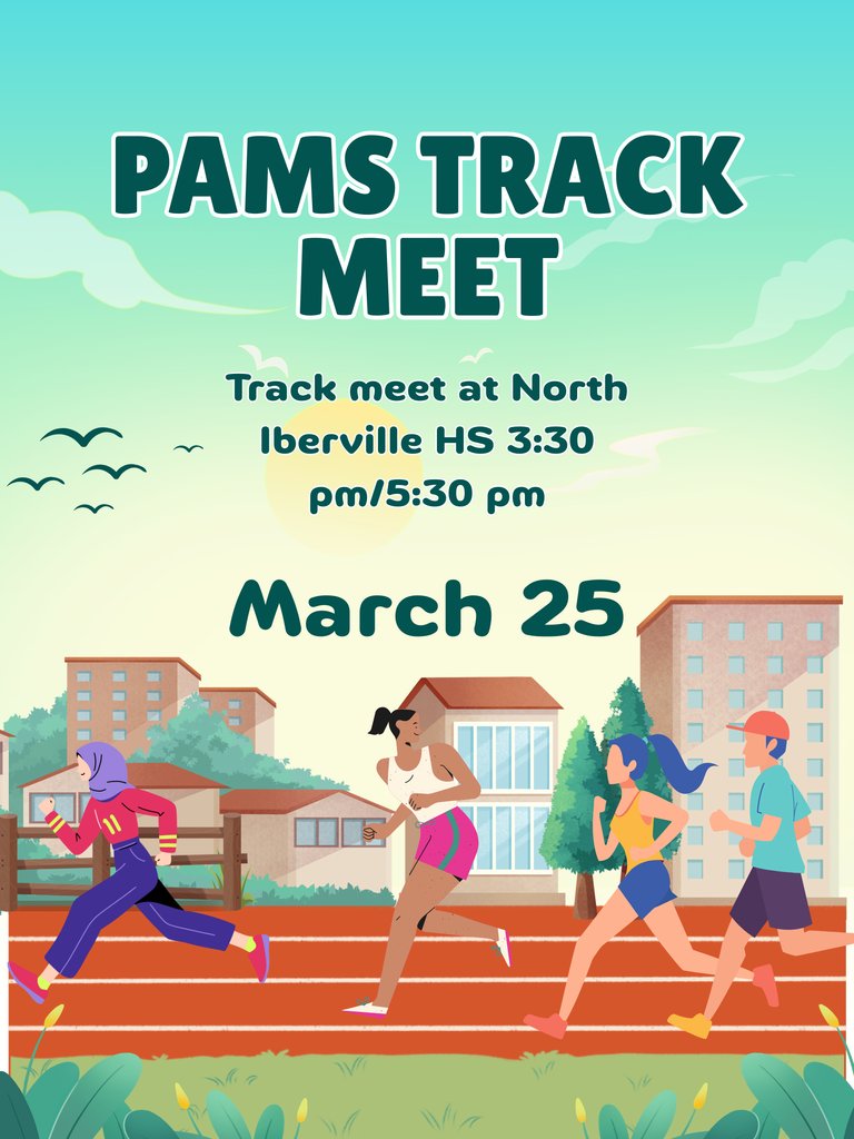 PortAllenMiddle's tweet photo. Track meet @ North Iberville HS 3:30 pm/5:30 pm https://t.co/qCf4A7OgG0