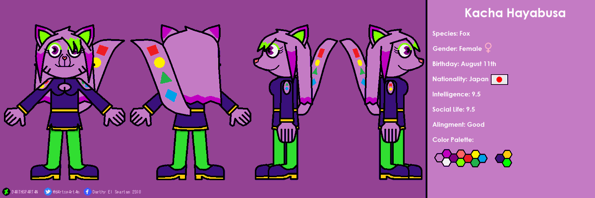 d4rthsp4rt4n's tweet photo. Reference Sheets of my OCs:
Kacha Hayabusa 💜🦊🇯🇵
#htfoc #referencesheet #kacha https://t.co/4NH8OFp969