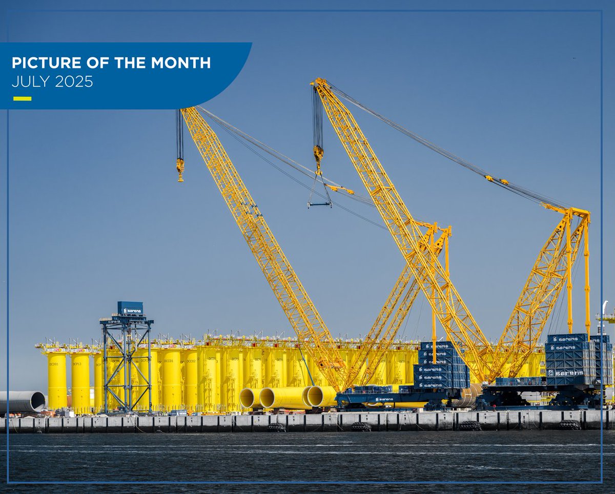 Sarens's tweet image. Picture of the Month 2025 has its winner! This striking shot of two Sarens ring cranes working together for the first time was the definitive moment in #HeavyLifting last year. #NothingTooHeavy
