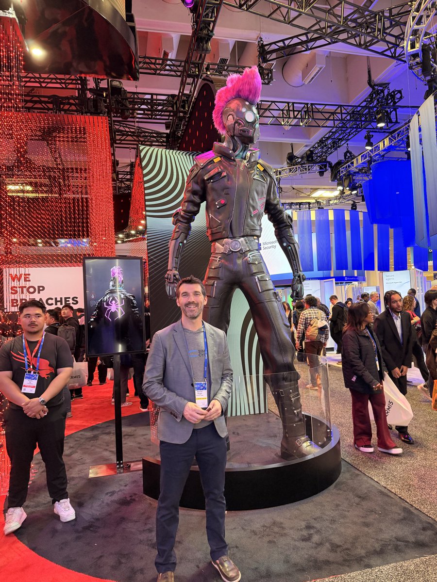 Gerald_Auger's tweet photo. Getting my son some cool merch at rsa @CrowdStrike https://t.co/okzGQeuQqT