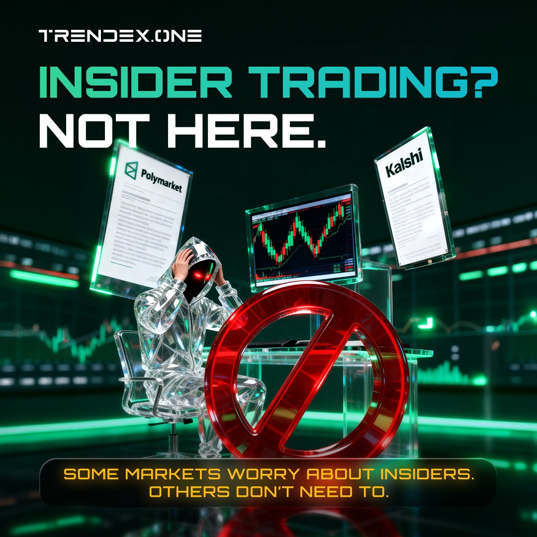 RealTrenDexOne's tweet photo. 🚨 Polymarket &amp; Kalshi tightening rules on insider trading.

When outcomes depend on information…
someone always has an edge.

Or skip that game entirely
👉 https://t.co/lEZM13GoAR
#crypto #predictionmarket https://t.co/FdoFXnCFsb