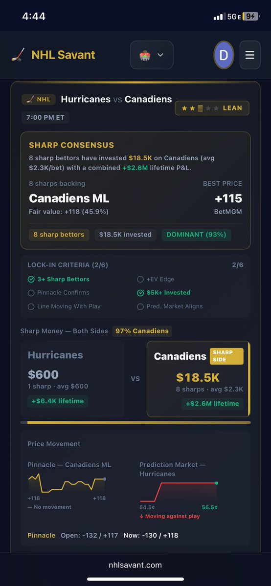 NHL Savant | Dale | Model +Ev Picks tweet media