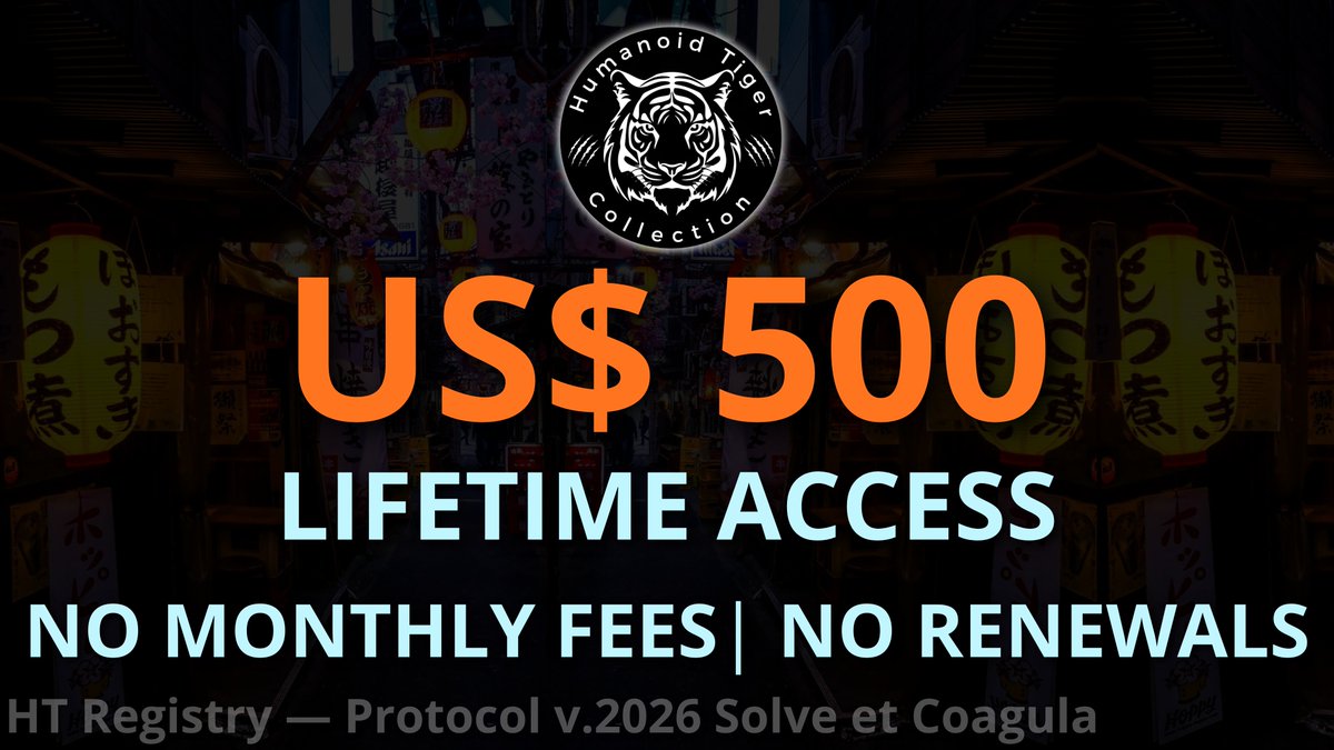 humanoidtiger's tweet image. $500 = Lifetime Access.

No monthly fees. No renewals.

You pay once. You access forever.

As long as you hold any Humanoid Tiger NFT, your lifetime presence in our Discord and future holders’ website is guaranteed.

🧵🪡

#NFTs #NFTProject #NFTCollection #Bitcoin