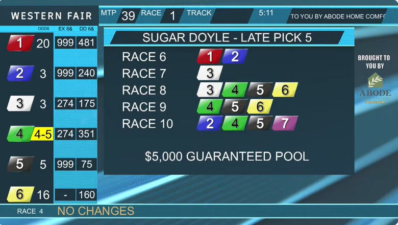 Late P5 with a "key" 🔑 in race #7 (Total Stranger) for <a href="/SugarDoyle/">Shannon 'Sugar' Doyle</a> This late P5 will cost you $24.00 with the potential to get paid late <a href="/TheRacewayWFD/">The Raceway</a>