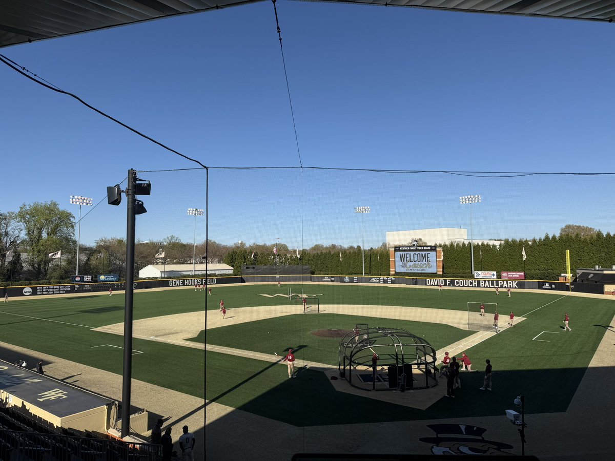 Getting ready for the 110th all-time meeting between <a href="/WakeBaseball/">Wake Forest Baseball</a> and <a href="/ElonBaseball/">Elon Baseball</a> here at the Couch.

Tune in at 5:55pm on ACCNX/ESPN+ as the Deacs and Phoenix renew their in-state rivalry for the only time this season 🎩🐦‍🔥
