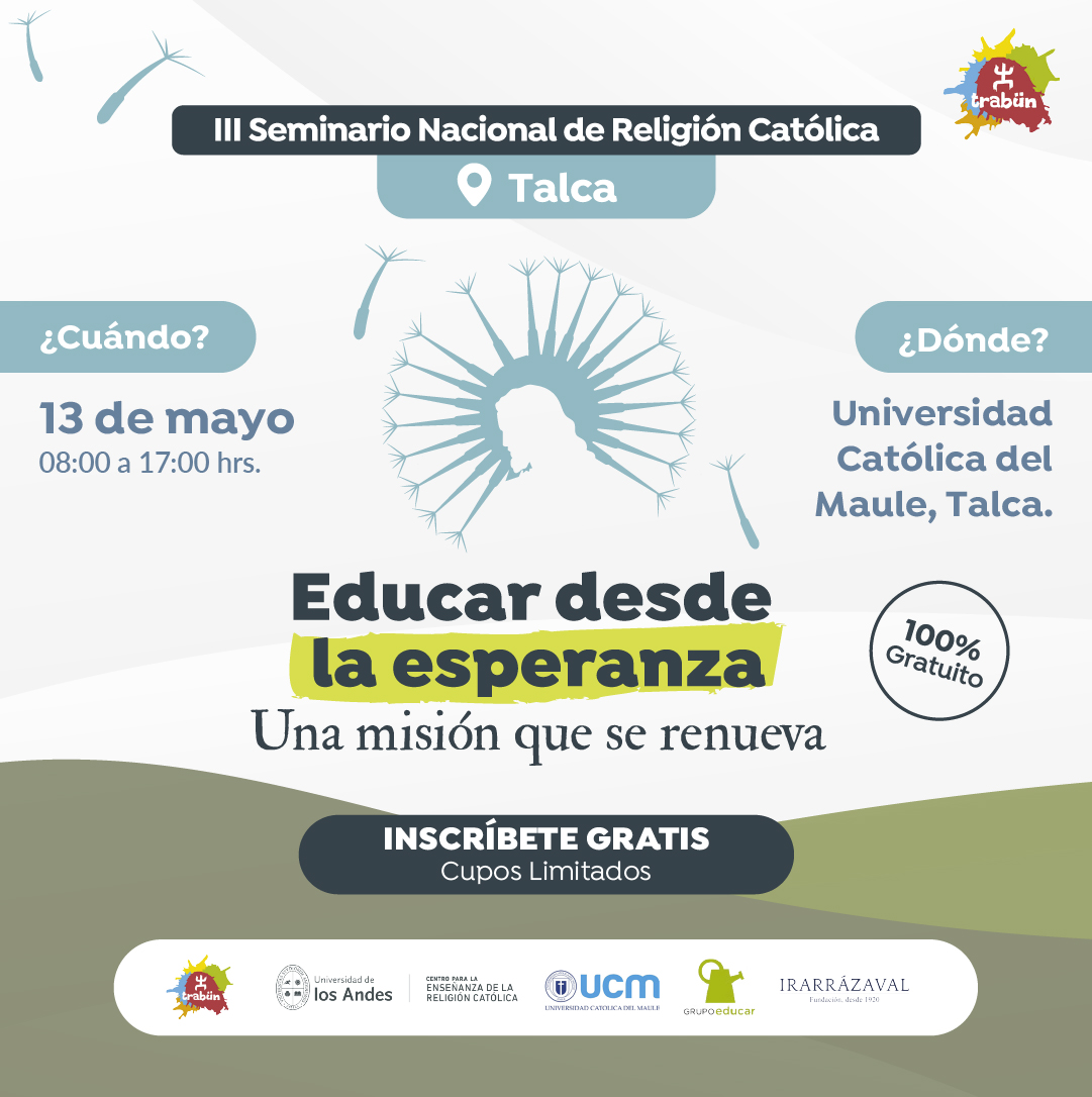 📢 Inscríbete al III Seminario Nacional de Religión Católica
Este año será en TALCA 👏 
💯 Seminario 100% Gratuito 
Inscripciones: 👇 fundaciontrabun.cl/seminario-rel-…
¡Nos vemos en Talca!