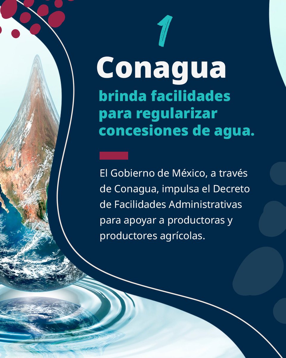 MauricioRodAlon's tweet photo. Aún estás a tiempo de poner en regla tu concesión de agua.
Regularízate, accede a apoyos y da certeza a tu producción.

⏰ Hasta el 28 de abril de 2026
📍 https://t.co/HhqPwmnYh6 https://t.co/YzraZe9vlC