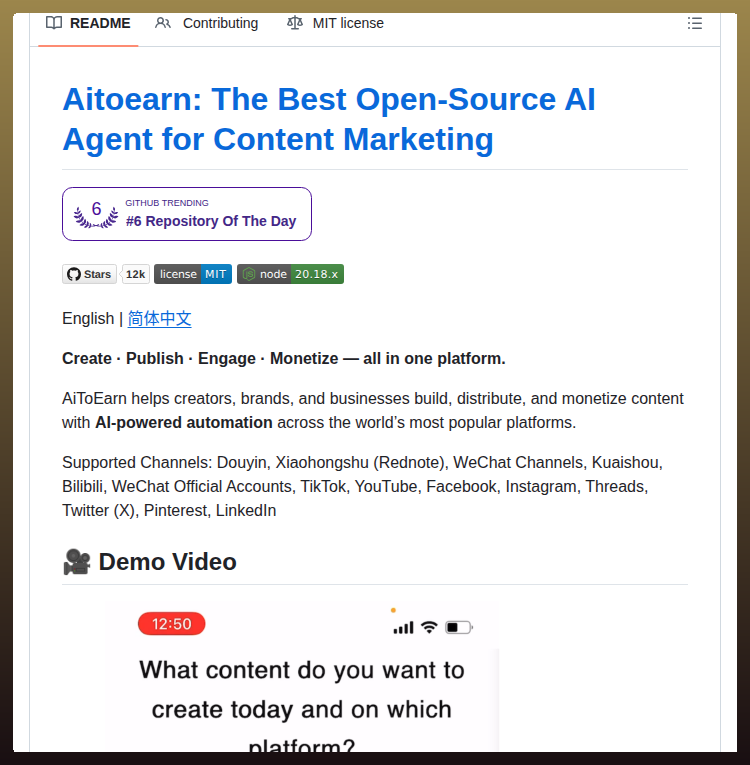 tom_doerr's tweet photo. AI agent for content marketing

https://t.co/1SEI9bOm2X https://t.co/sYryQihUyf