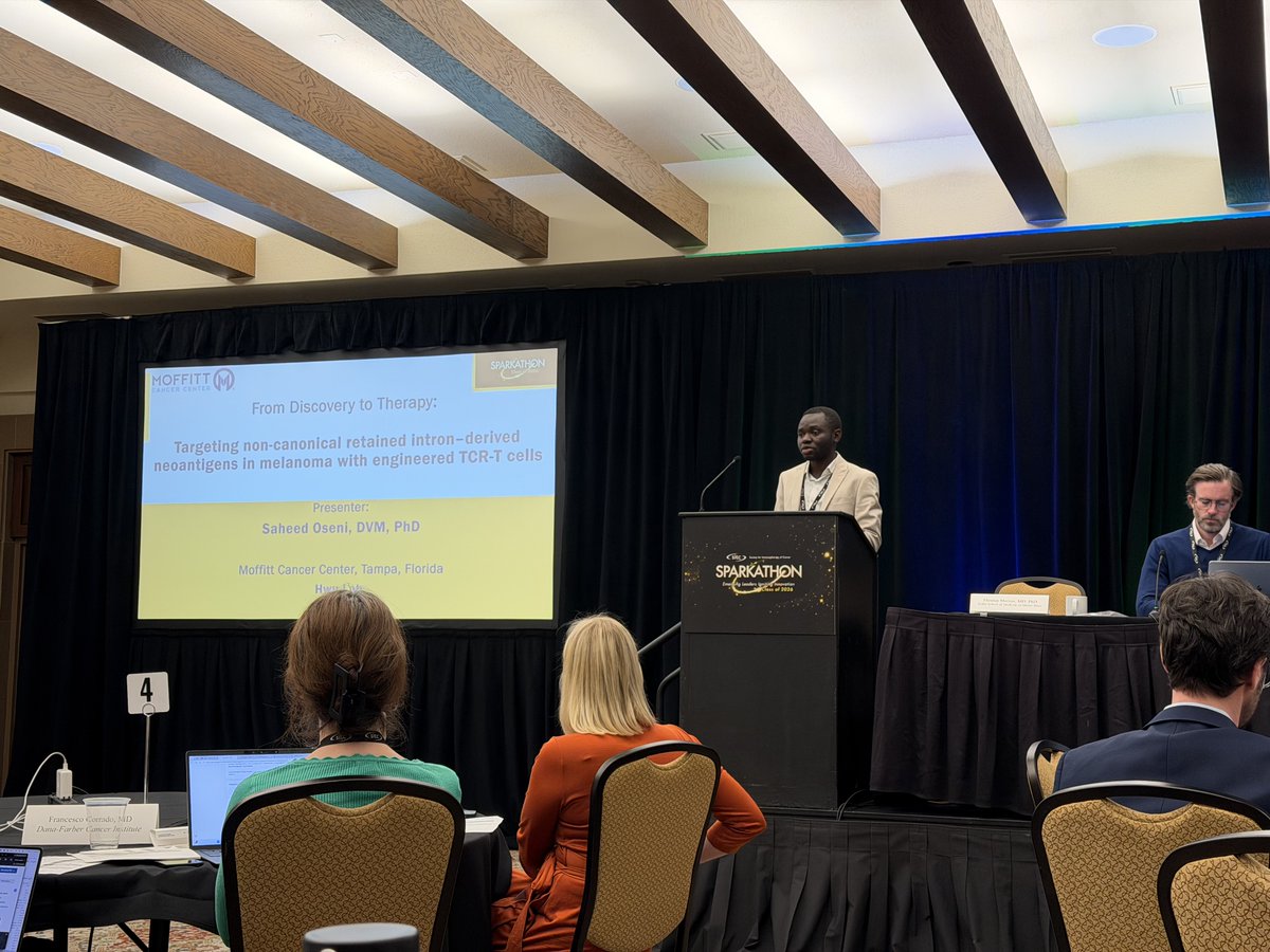 PatrickHwuMD's tweet photo. Great to be at the @SITCancer #Sparkathon and witness the next generation of #immunology talent in action. Proud of our Hwu Lab member Saheed Oseni (@DrOsenium), who is presenting his work.
In cancer research, mentorship matters. Supporting early-career scientists as they navigate research and grow into future leaders is essential to advancing cancer immunotherapy. 👏
