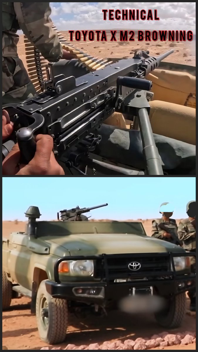 KOMARMIES's tweet image. Royal #Moroccan Armed Forces 🇲🇦 🏜 #Toyota Saharian Technical 

Heavy Machine #Gun KPV 14.5 mm / M2 Browning 12.7 mm #Morocco #Maroc