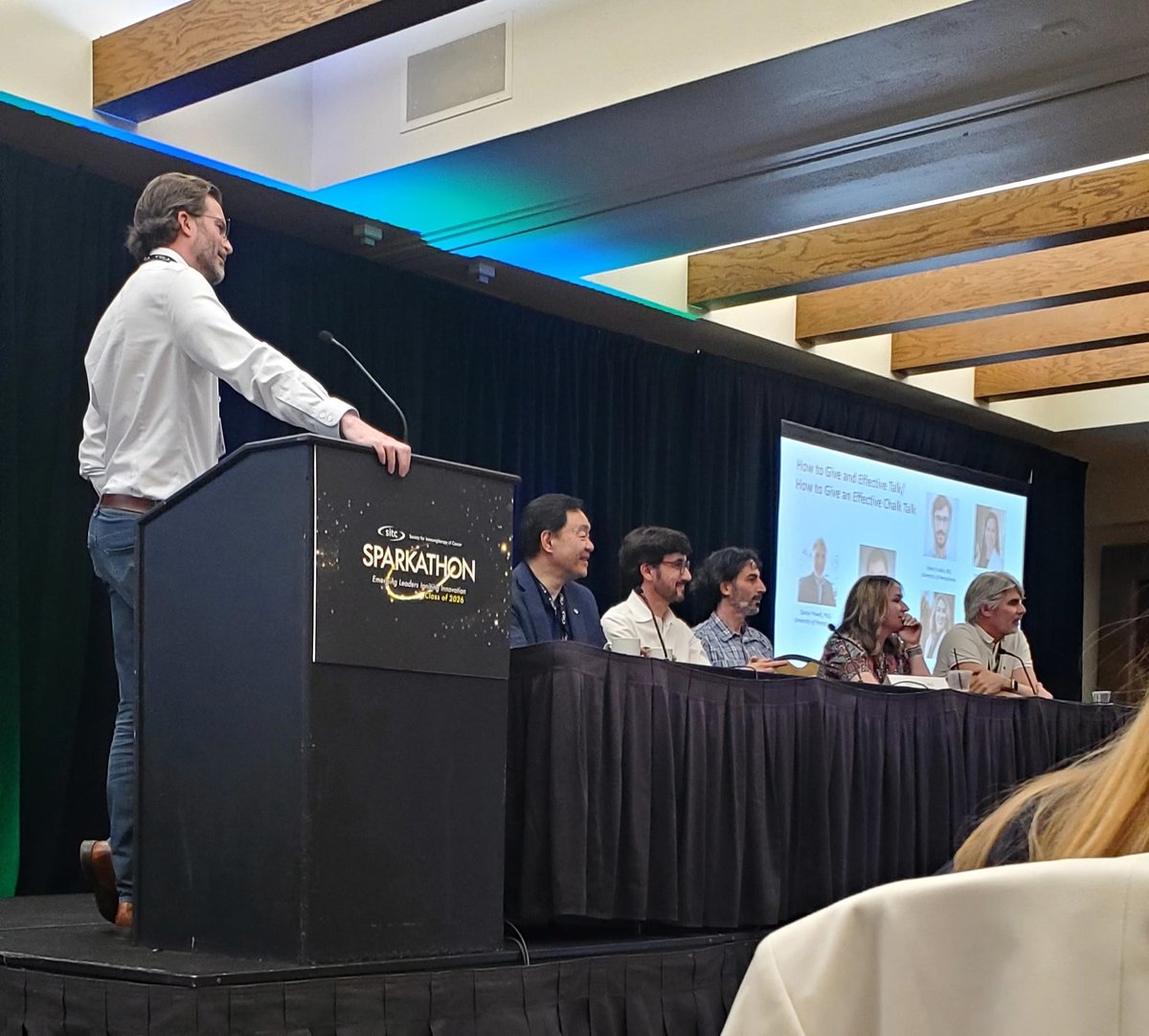 PatrickHwuMD's tweet photo. Great to be at the @SITCancer #Sparkathon and witness the next generation of #immunology talent in action. Proud of our Hwu Lab member Saheed Oseni (@DrOsenium), who is presenting his work.
In cancer research, mentorship matters. Supporting early-career scientists as they navigate research and grow into future leaders is essential to advancing cancer immunotherapy. 👏