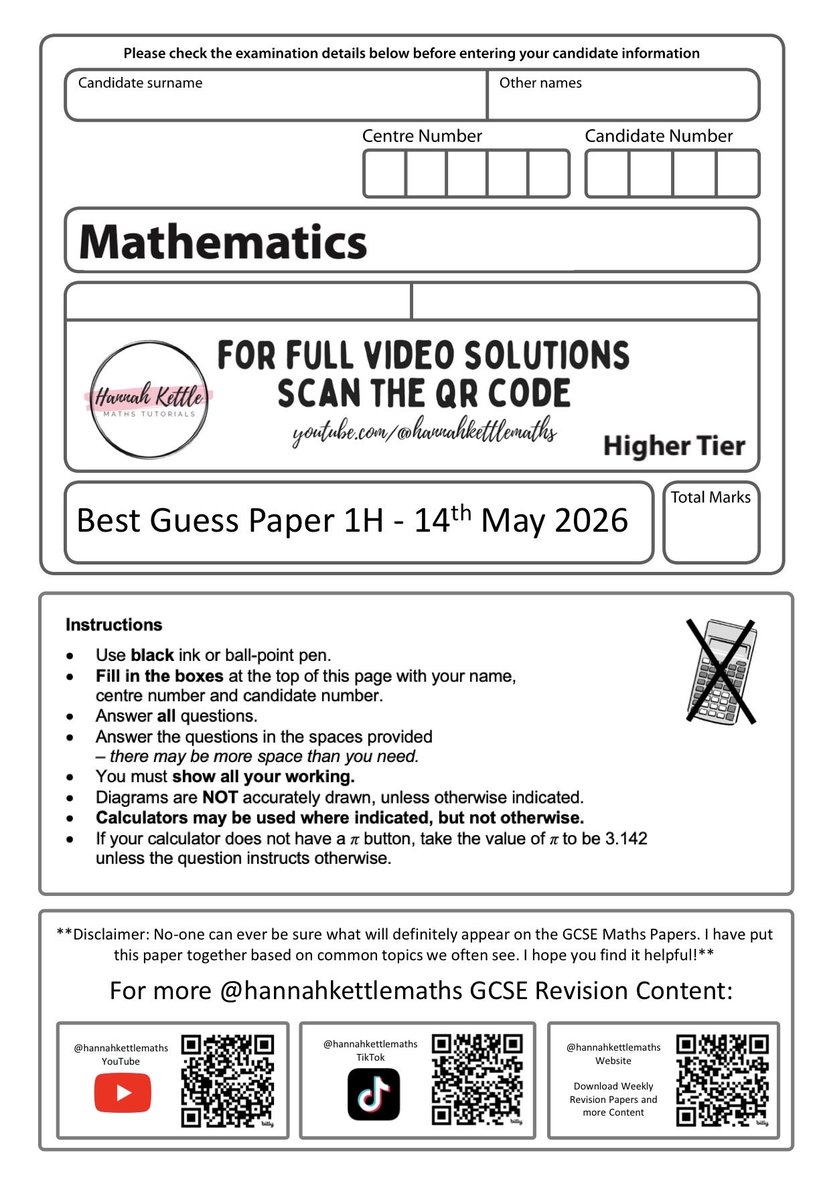 Hannah Kettle Maths tweet media