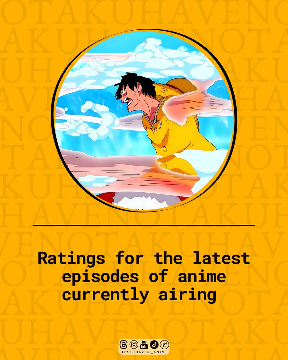 otakuhav's tweet photo. Rating for latest episodes of anime currently airing https://t.co/llGkOsPO5e