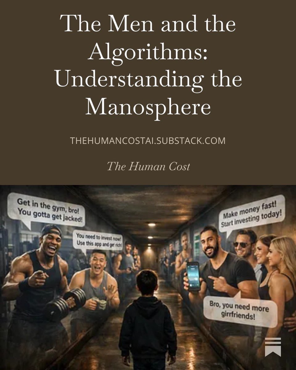 SeanPerrymanVA's tweet photo. A 19-year-old searches YouTube for career advice.

One recommendation at a time, he ends up in the manosphere.

Nobody anticipated that outcome. Many people profit from it.

New piece ↓

https://t.co/7HNzgzNJO2 https://t.co/Fv4ySbTVf9