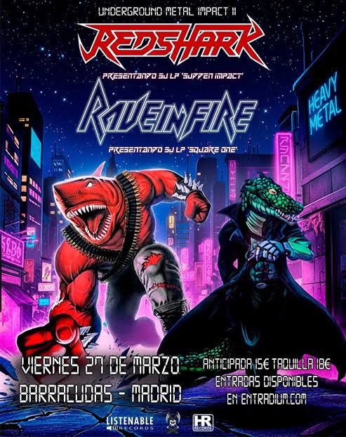 MetalGuardianes's tweet photo. Esta semana doblete de conciertos de bandas amigas
👉 26 Marzo #StainlessMadness + #Avlak + #Rise
🎟 https://t.co/S1x5YHWYPZ
👉 27 Marzo #Redshark + #RaveInFire
🎟 https://t.co/Euom6wJMT9 https://t.co/GhydSThXGk
