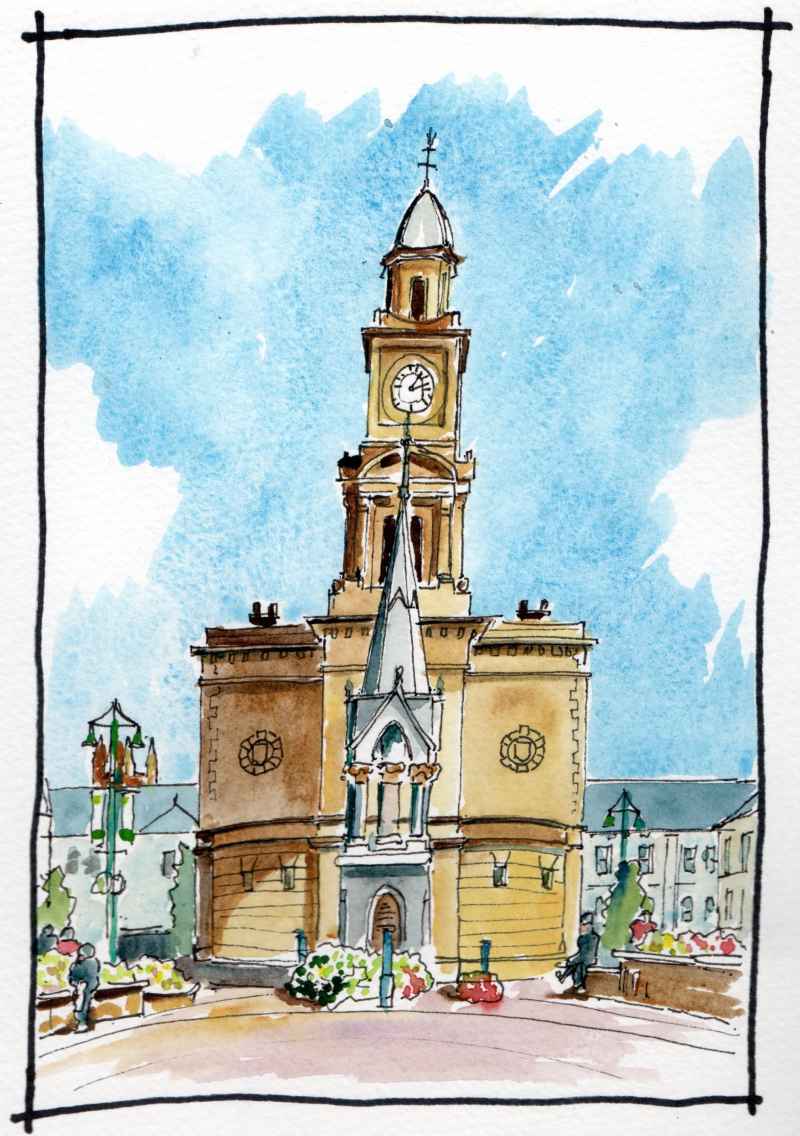 Marksoftime.com
Coleraine 34. The Town Hall
Opened in 1859, the sandstone town hall is in an Italianate classical style taking pride of place in the centre of the Diamond. It reflects the confidence of the town at this point in its history.