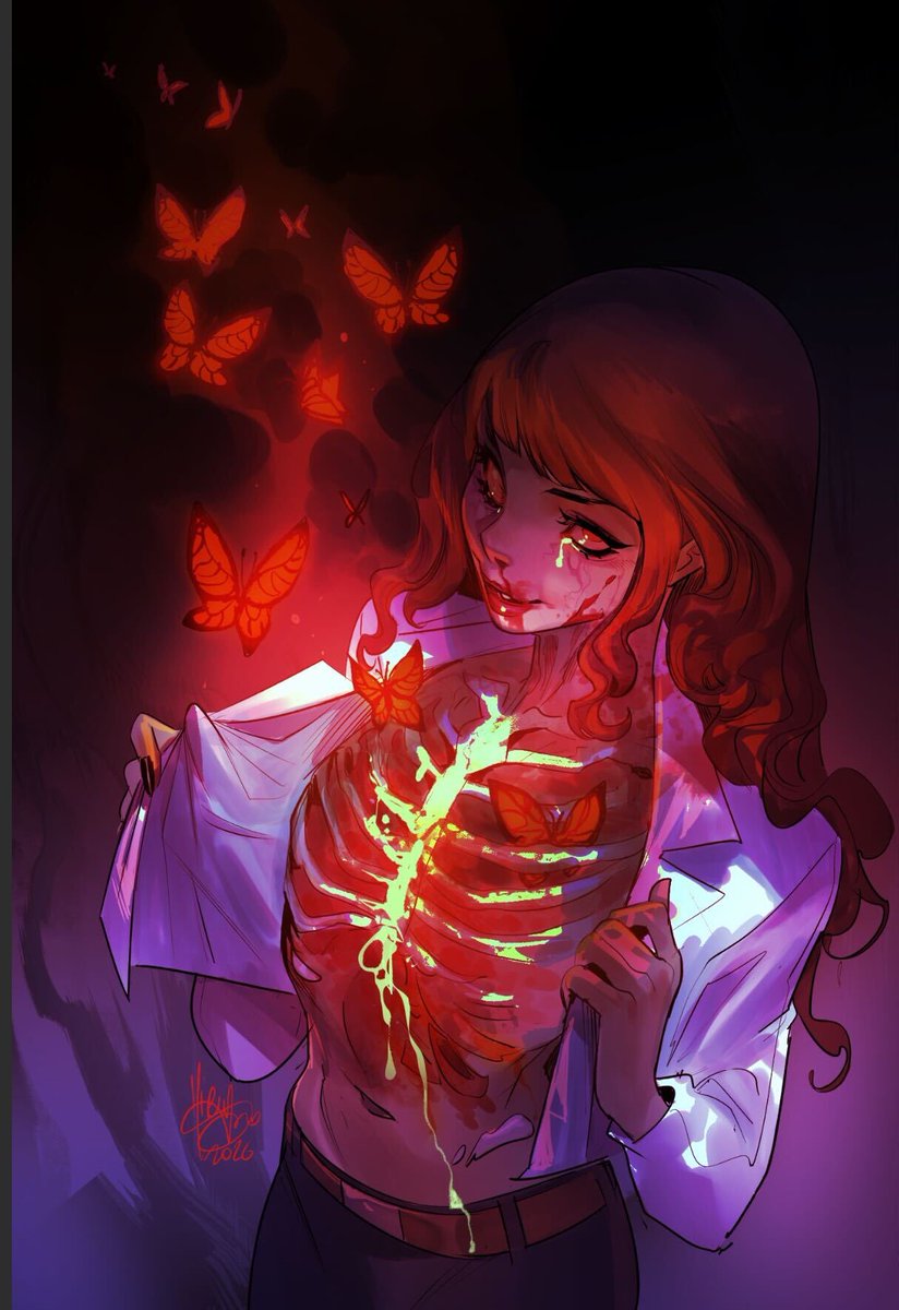 Mirkand's tweet image. My exclusive variant cover for #Nectar available only for the.616comics (Wednesday) ❤️🦋