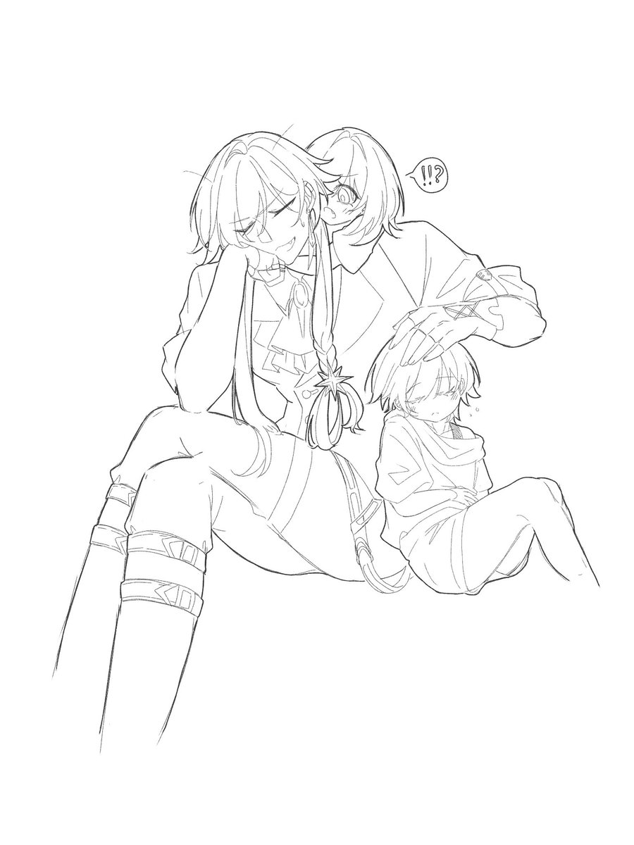 Hehe  #Akivili #Stelle #Caelus #Trailblazer #fanart