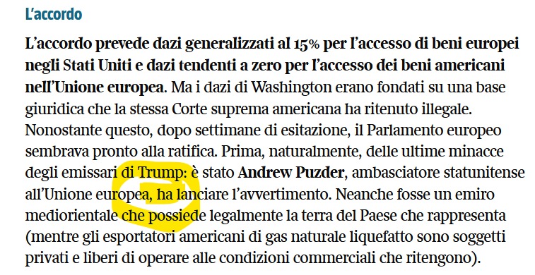 favezio's tweet photo. @federicofubini Sgridi agli editori di bozze per favore! 😉 
Articolo sulle tariffe 24/3/2026 https://t.co/g4EfFxxyAy