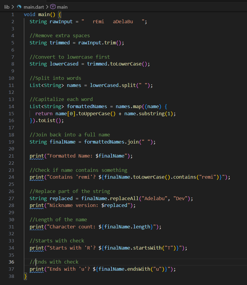 toyosii_ii's tweet photo. Day 18 of #100DaysOfCode
Today, I learnt about methods in strings
#100DaysofFlutter https://t.co/PVkCv7AKpQ