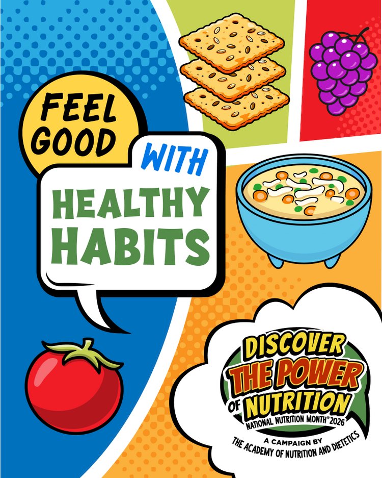 Feel Good with Healthy Habits
Small, healthful habits can give you super strength throughout your day and your life!
This #NationalNutritionMonth and beyond, discover how to level up your nutrition routine: sm.eatright.org/forlife