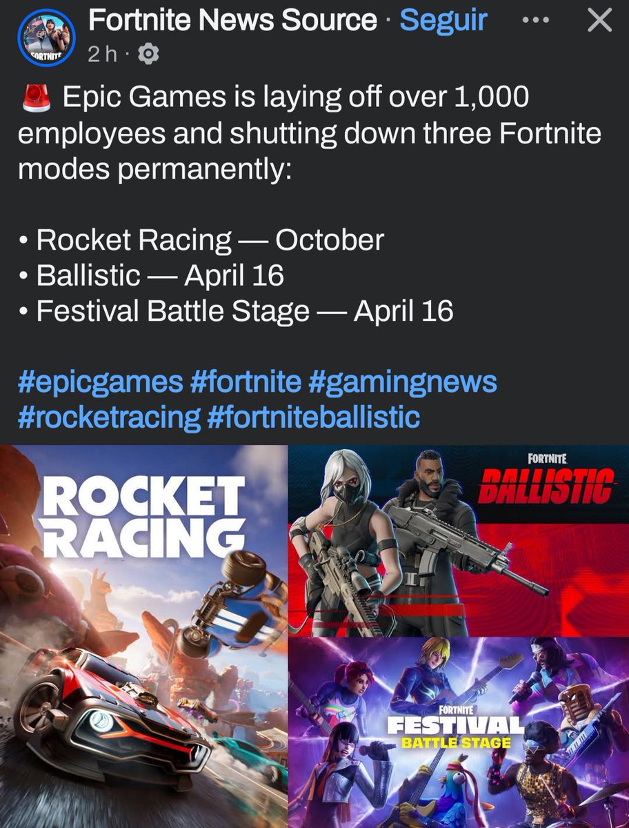 Uthv27's tweet image. How is it possible that Epic just decided to cut off more than 1,000 of your most important employees and Rocket racing, Festival battle and Ballistic in just 1 day!?? This is fking insane pls who's deciding these stupid decisions!?? Epic just killed Fortnite. 😭

#sacktimsweeney