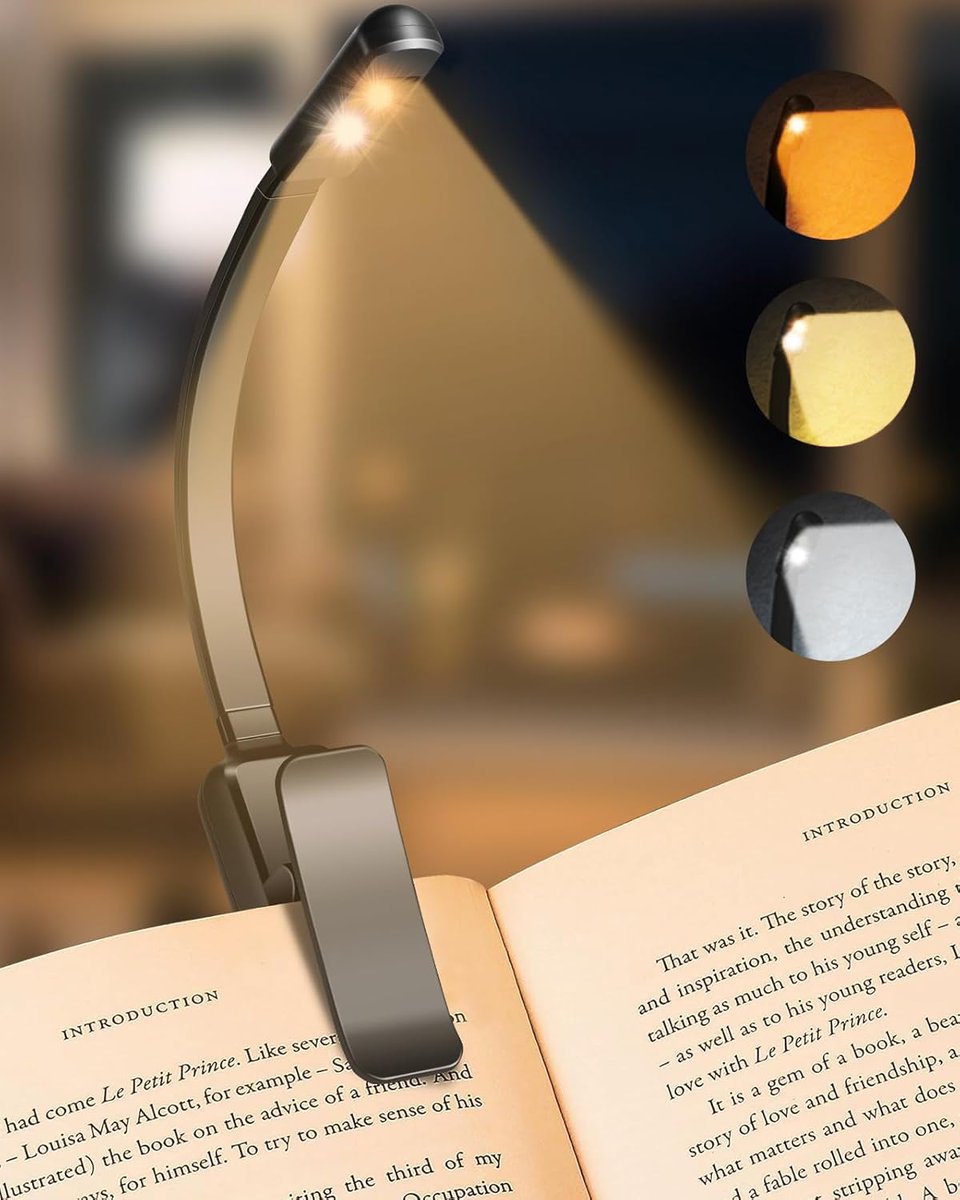 ImMutton's tweet photo. I just received Rechargeable Book Light for Reading in Bed - Eye Caring 3 Color Temperatures, Stepless Dimming Brightness, Long Runtime Small Lightweight Clip On Book Reading Light for Studyi from Anonymous via Throne. Thank you! https://t.co/dwaux3NyTL #Wishlist #Throne https://t.co/dxcl6sepmj
