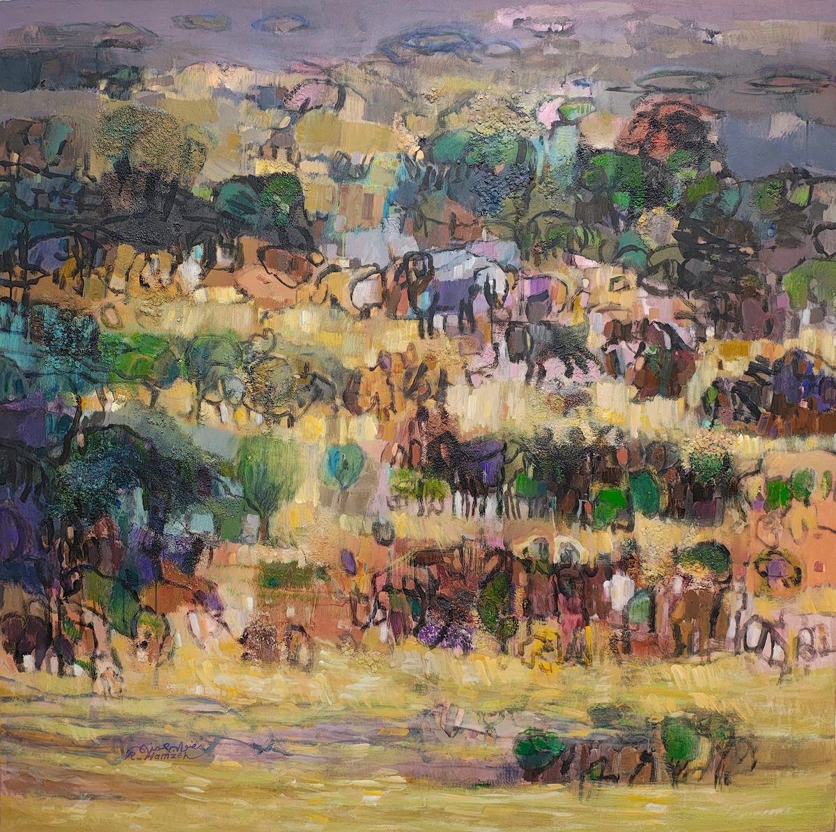 HamzehRedwan's tweet photo. 140x140 cm Acrylic on canvas. https://t.co/ivRAGpp2xy