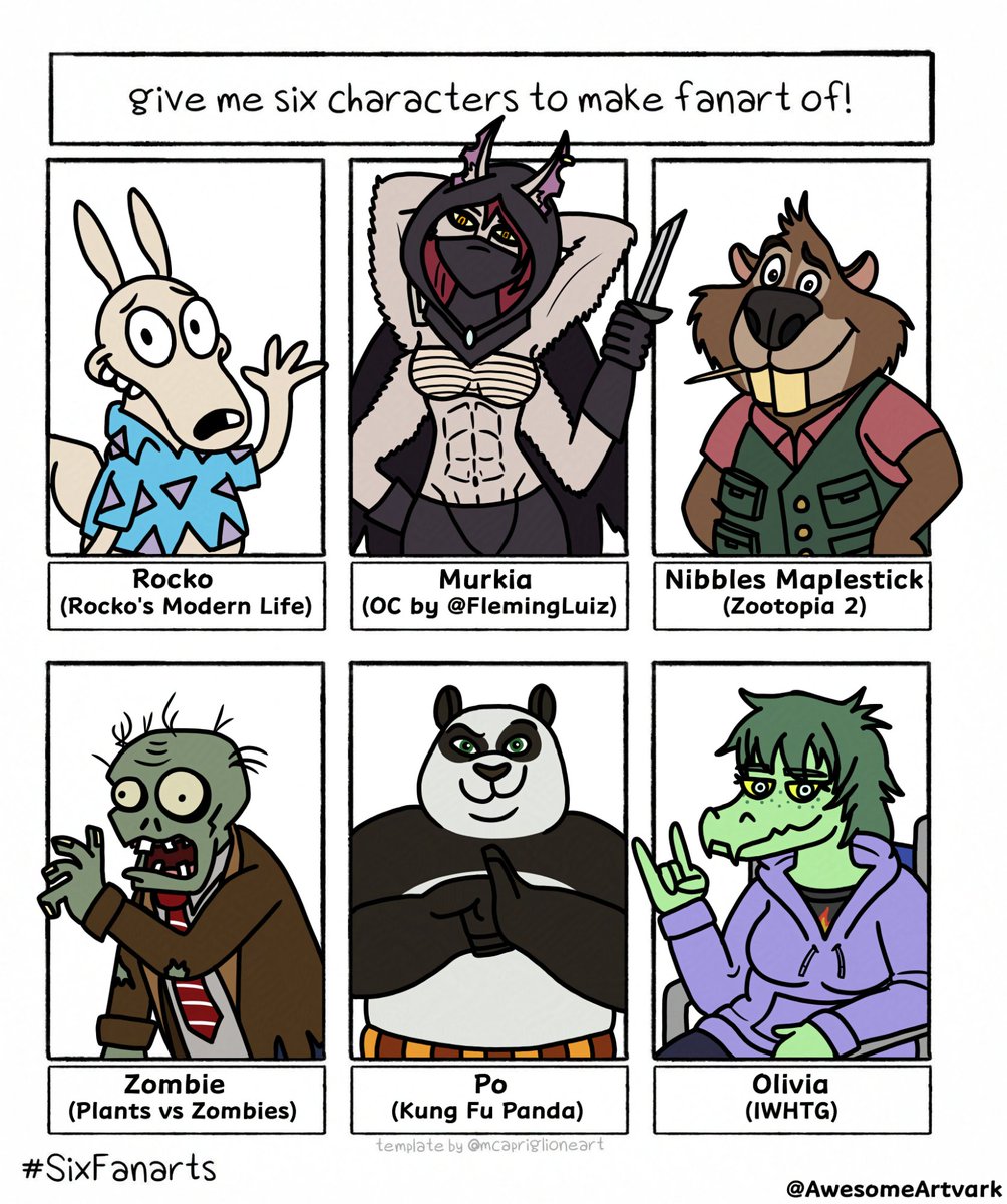 Presenting my part of the Six Fanarts Challenge! Thank you for the requests!
#sixfanarts #digitalart