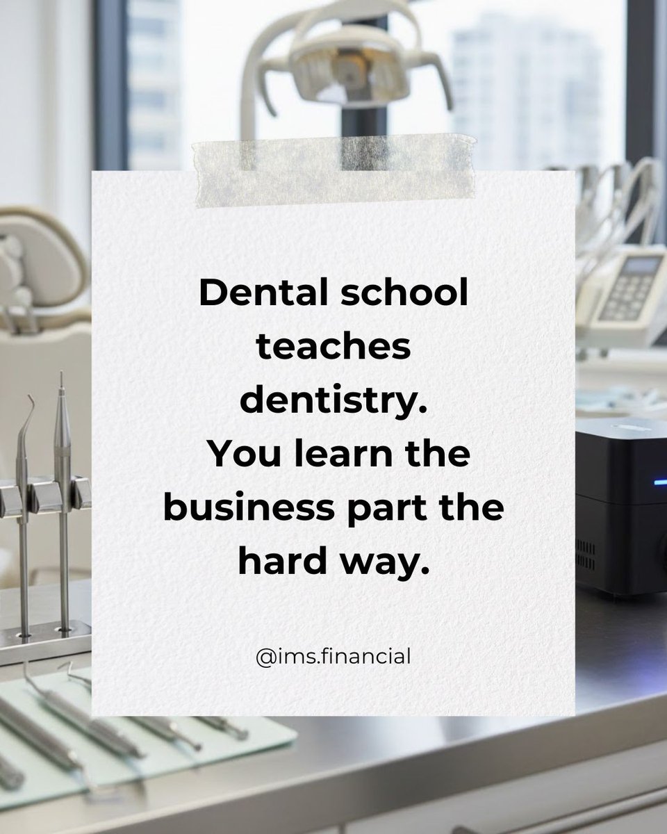 Dental school teaches dentistry.
The business side… you learn the hard way.
#DentistLife #DentalPractice